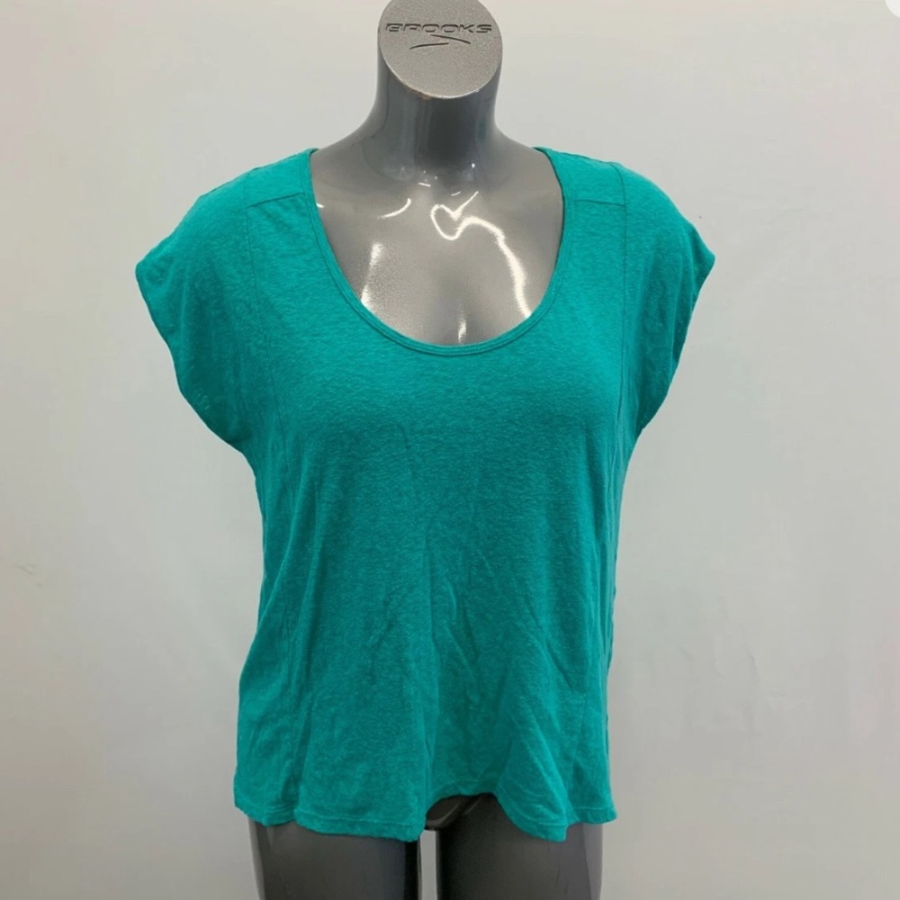 American Eagle Outfitters Blue Green Relaxed Short Sleeve T-Shirt